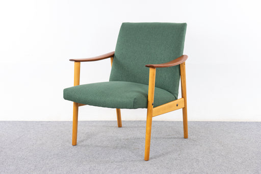 Danish Mid-Century Teak & Beech Lounge Chair - (D1501)