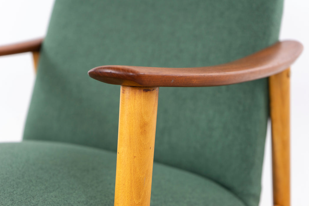 Danish Mid-Century Teak & Beech Lounge Chair - (D1501)