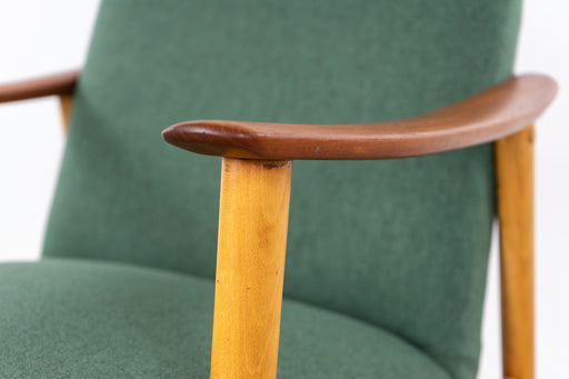Danish Mid-Century Teak & Beech Lounge Chair - (D1501)