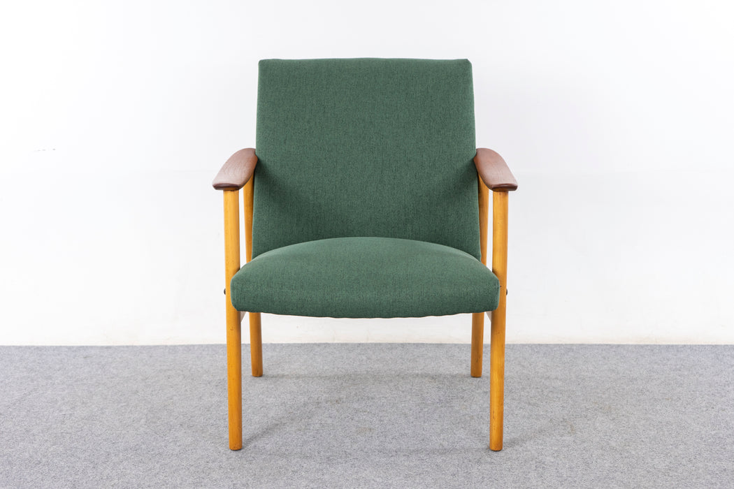 Danish Mid-Century Teak & Beech Lounge Chair - (D1501)