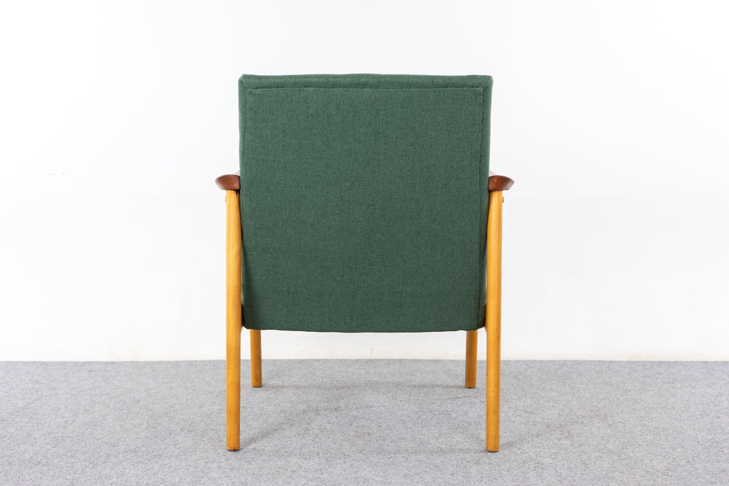 Danish Mid-Century Teak & Beech Lounge Chair - (D1501)