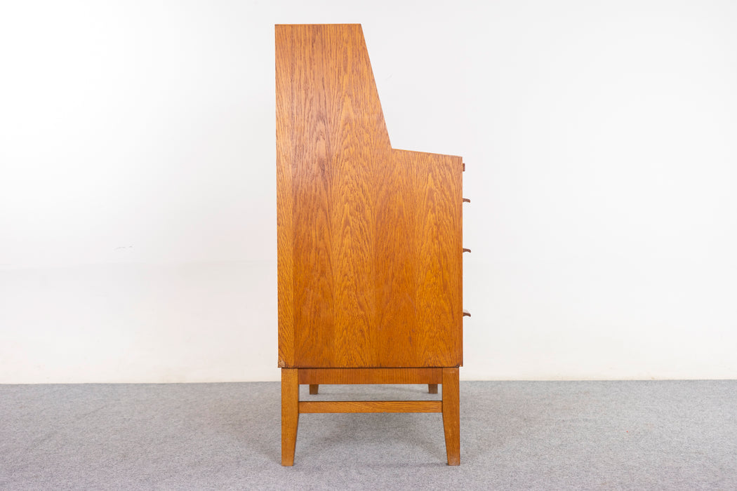 Oak Danish Secretary Desk - (326-032)