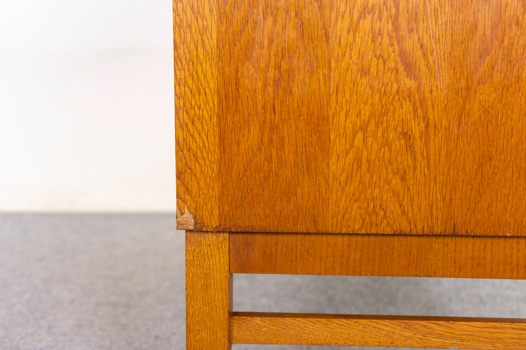 Oak Danish Secretary Desk - (326-032)