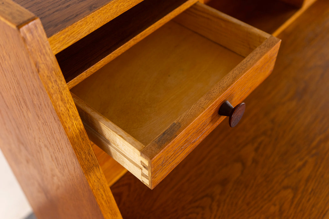 Oak Danish Secretary Desk - (326-032)