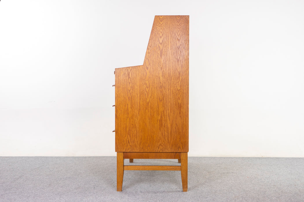 Oak Danish Secretary Desk - (326-032)