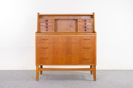 Oak Danish Secretary Desk - (326-032)