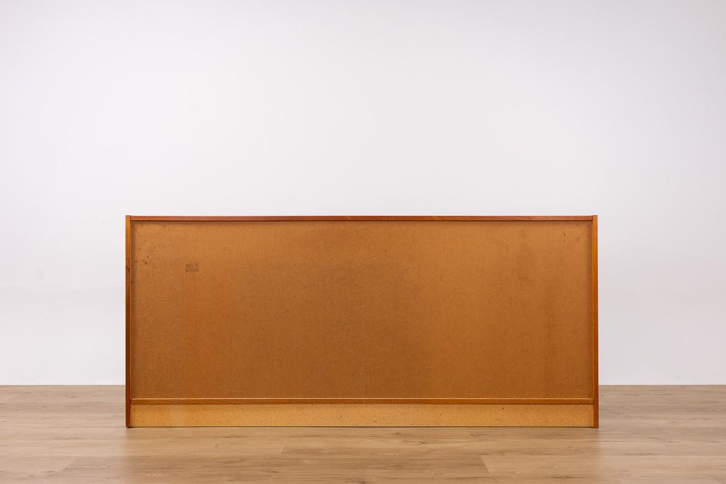 Mid-Century Modern Long Low Teak Dresser - (D1645)