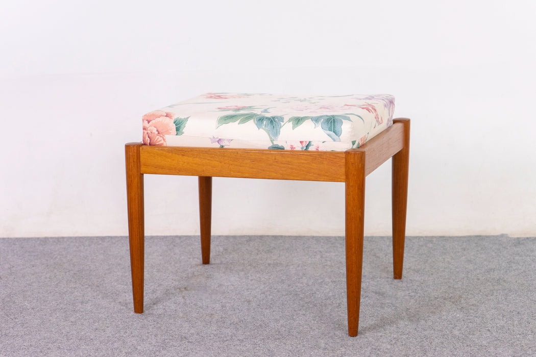 Danish Modern Teak Footstool - (D1208)