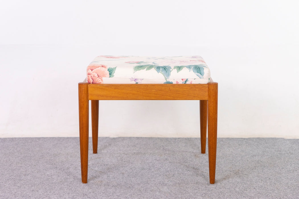 Danish Modern Teak Footstool - (D1208)