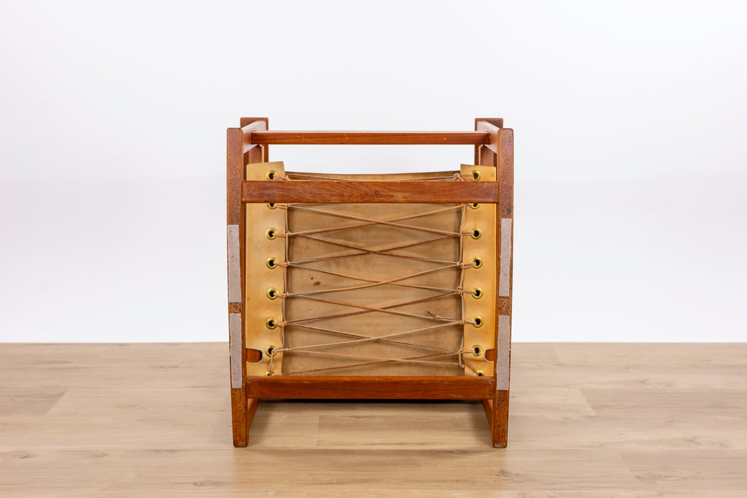 Mid-Century Teak & Leather Safari Rocking Chair by Kai Winding - (D1517)
