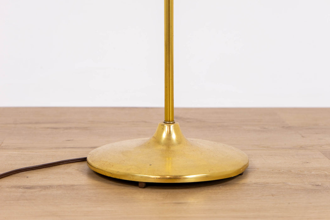 Mid-Century Modern Teak & Metal Floor Lamp - (D1616)