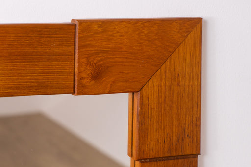 Danish Mid Century Teak Wall Mirror  - (D1648)