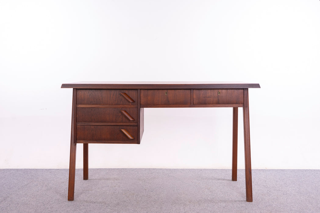 Danish Modern Teak Writing Desk - (326-036)
