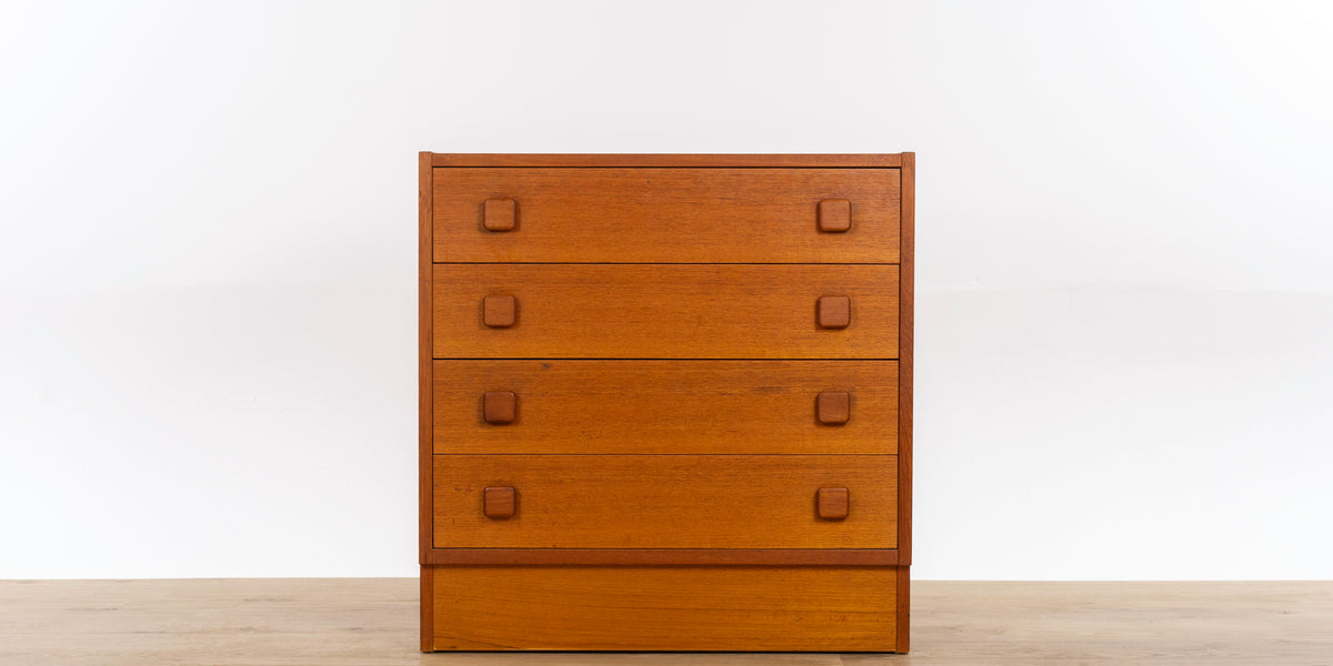 Danish Modern Teak Dresser by Domino Møbler