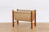 Danish Modern Teak and Canvas Magazine Rack - (D1533)