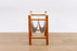 Danish Modern Teak and Canvas Magazine Rack - (D1533)