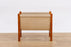 Danish Modern Teak and Canvas Magazine Rack - (D1533)