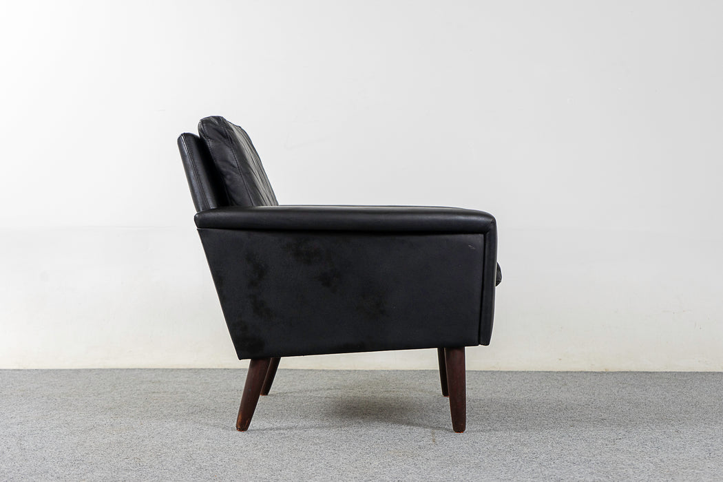 Danish Modern Leather Armchair- (321-257)