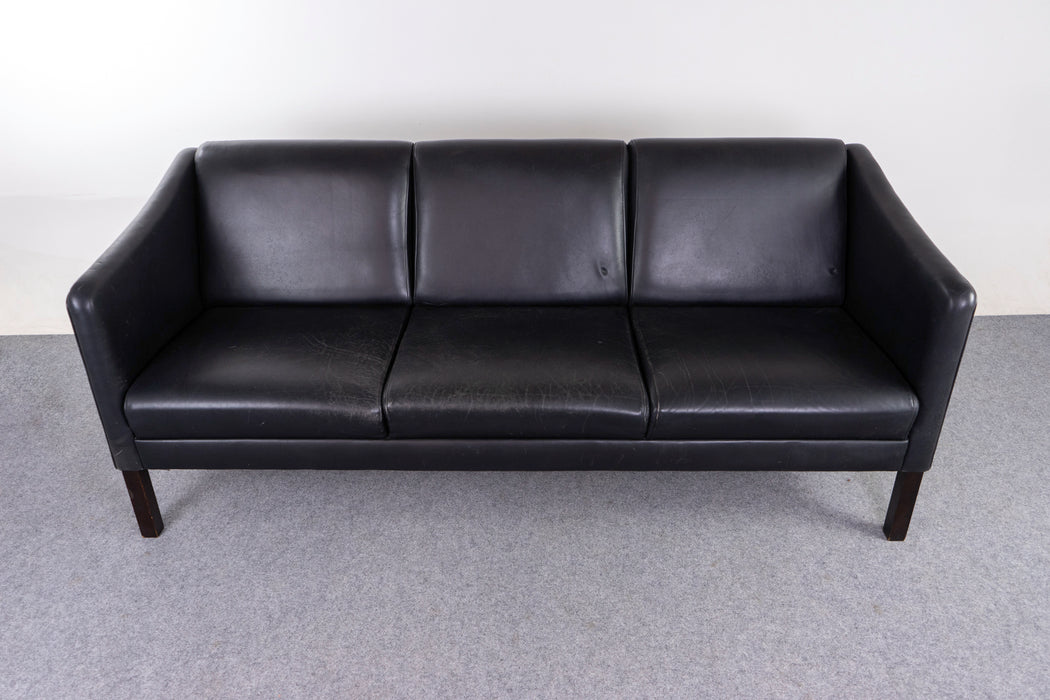 Leather Danish Sofa - (326-260)
