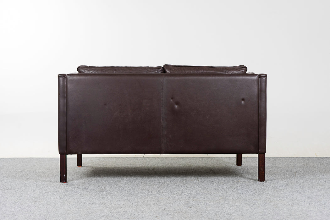 Danish Leather Loveseat by Stouby - (320-093)