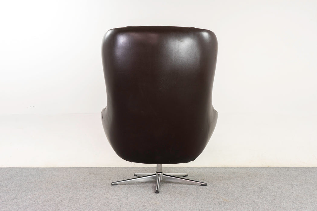 Leather Mid-Century Modern Swivel Chair - (325-007)