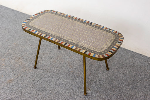 Danish Mid-Century Mosaic Side Table - (325-227)