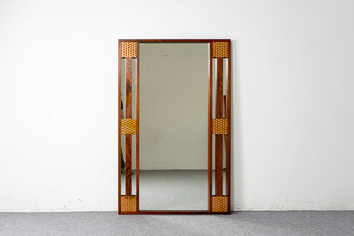 Danish Modern Rosewood & Metal Mirror - (324-142.10)