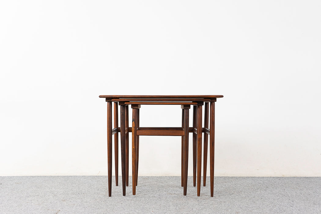 Mid-Century Rosewood Nesting Tables - (320-176)