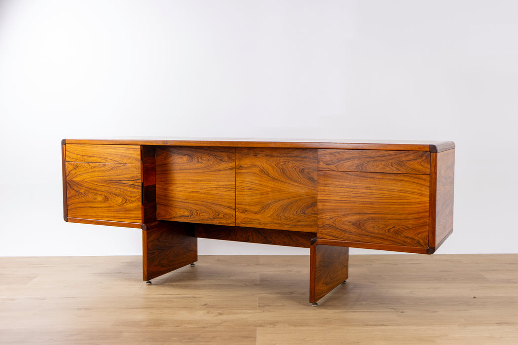Danish Modern Rosewood Office Suite, Desk & Sideboard - (D1563)