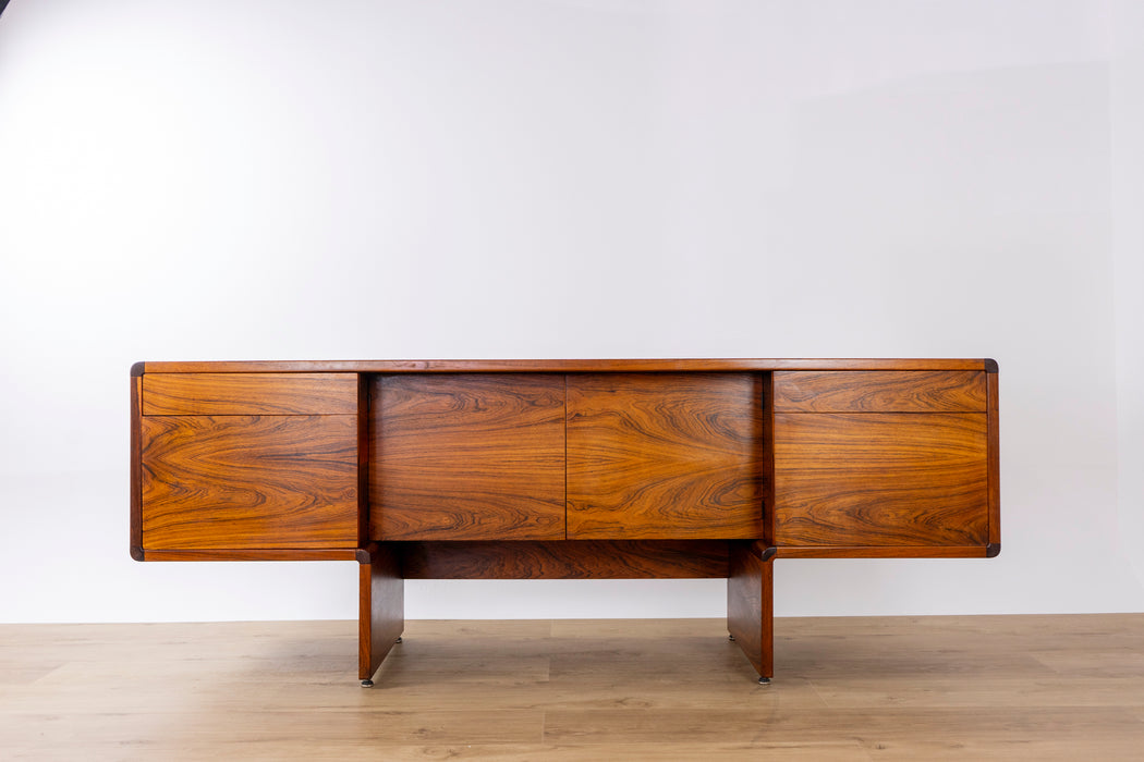 Danish Modern Rosewood Office Suite, Desk & Sideboard - (D1563)