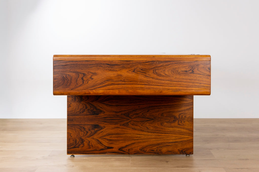 Danish Modern Rosewood Office Suite, Desk & Sideboard - (D1563)