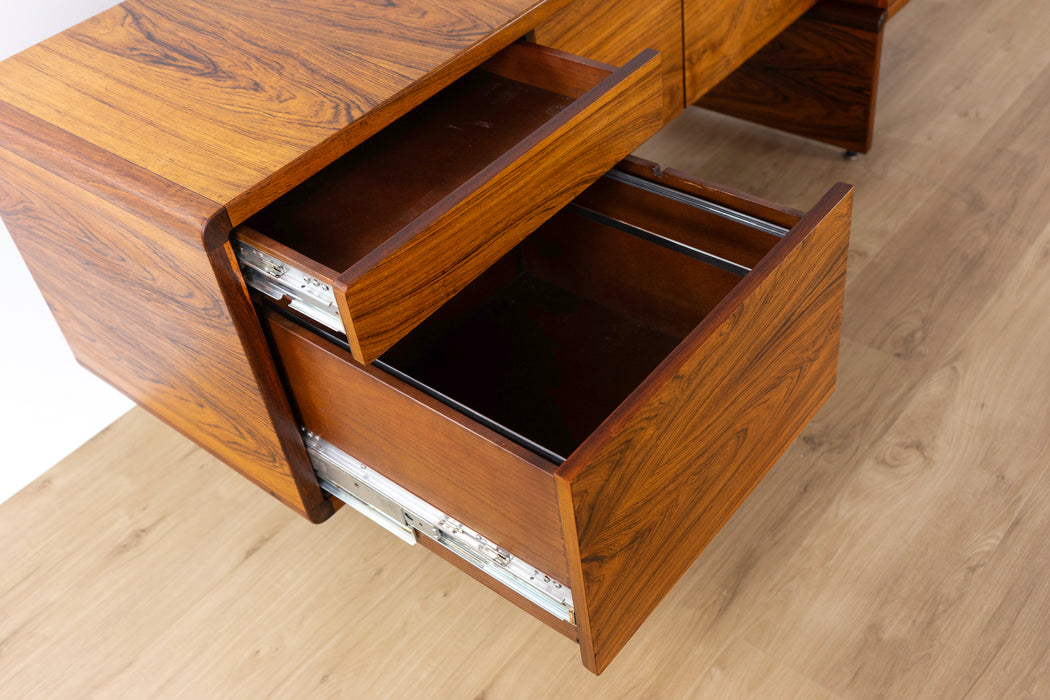 Danish Modern Rosewood Office Suite, Desk & Sideboard - (D1563)