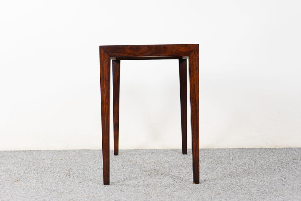 Danish Modern Rosewood Side Table by Haslev - (322-132.5)