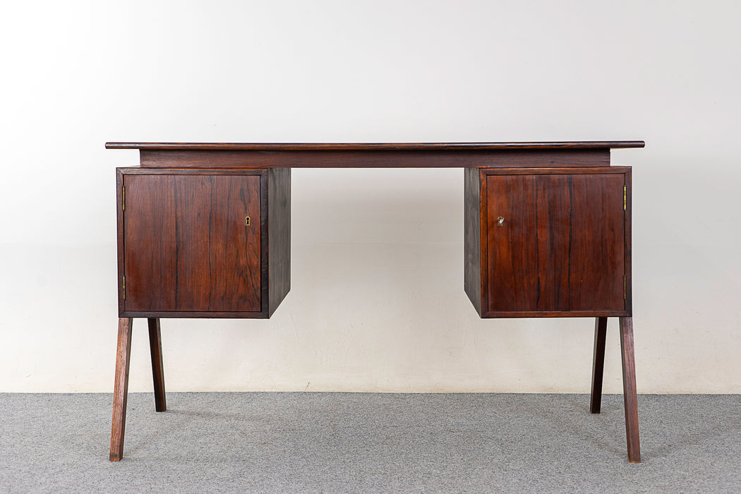 Danish Modern Rosewood Desk - (323-055)