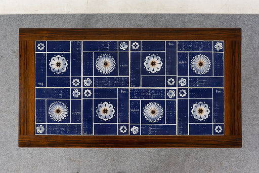 Rosewood & Tile Nesting Tables - (322-136)