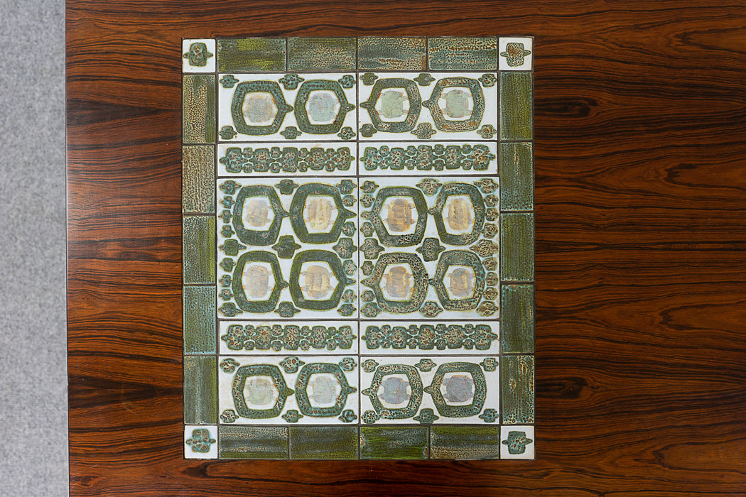 Rosewood & Tile Coffee Table by Severin Hansen - (323-237)