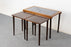 Rosewood & Tile Nesting Tables - (322-137)