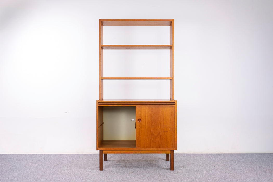 Danish Mid Century Teak Bookcase/Secretary - (327-042)
