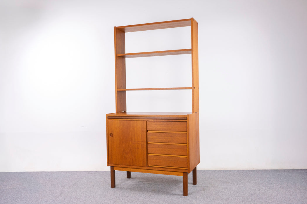 Danish Mid Century Teak Bookcase/Secretary - (327-042)
