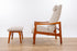 Danish Modern Teak Recliner Lounge Chair with Footstool - (D1556)