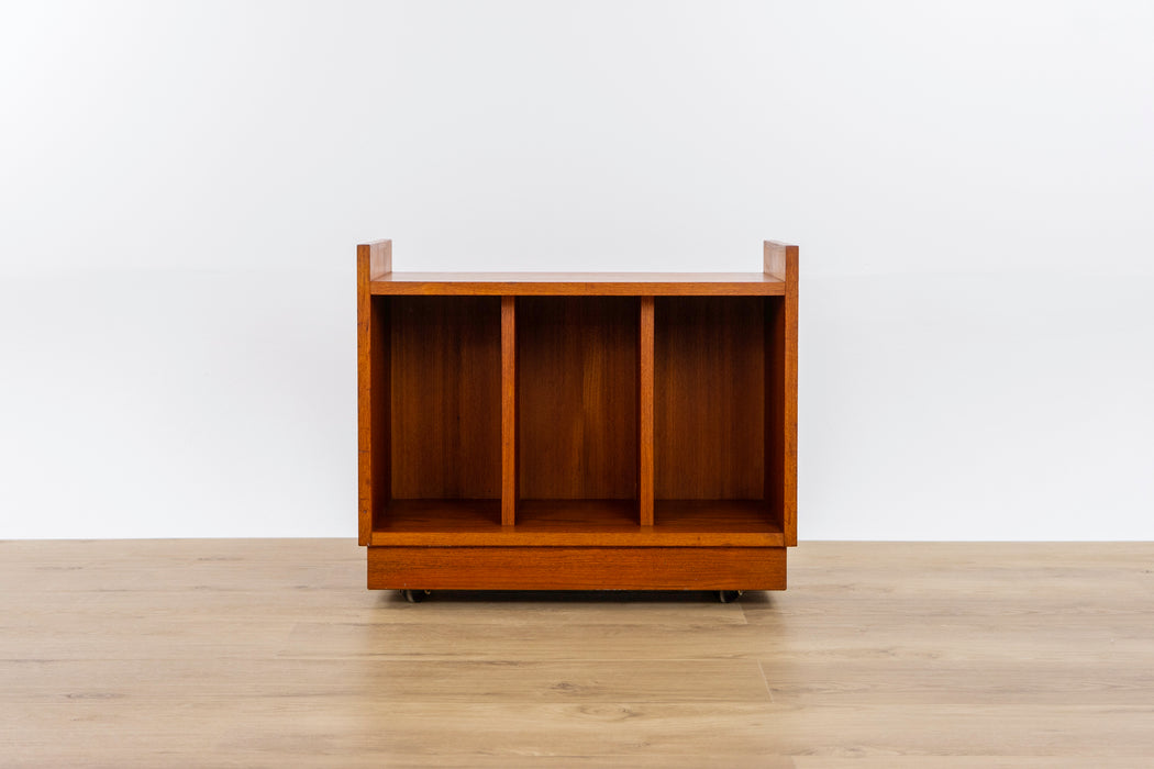 Danish Modern Teak Record Cabinet/Side Table - (D1557)