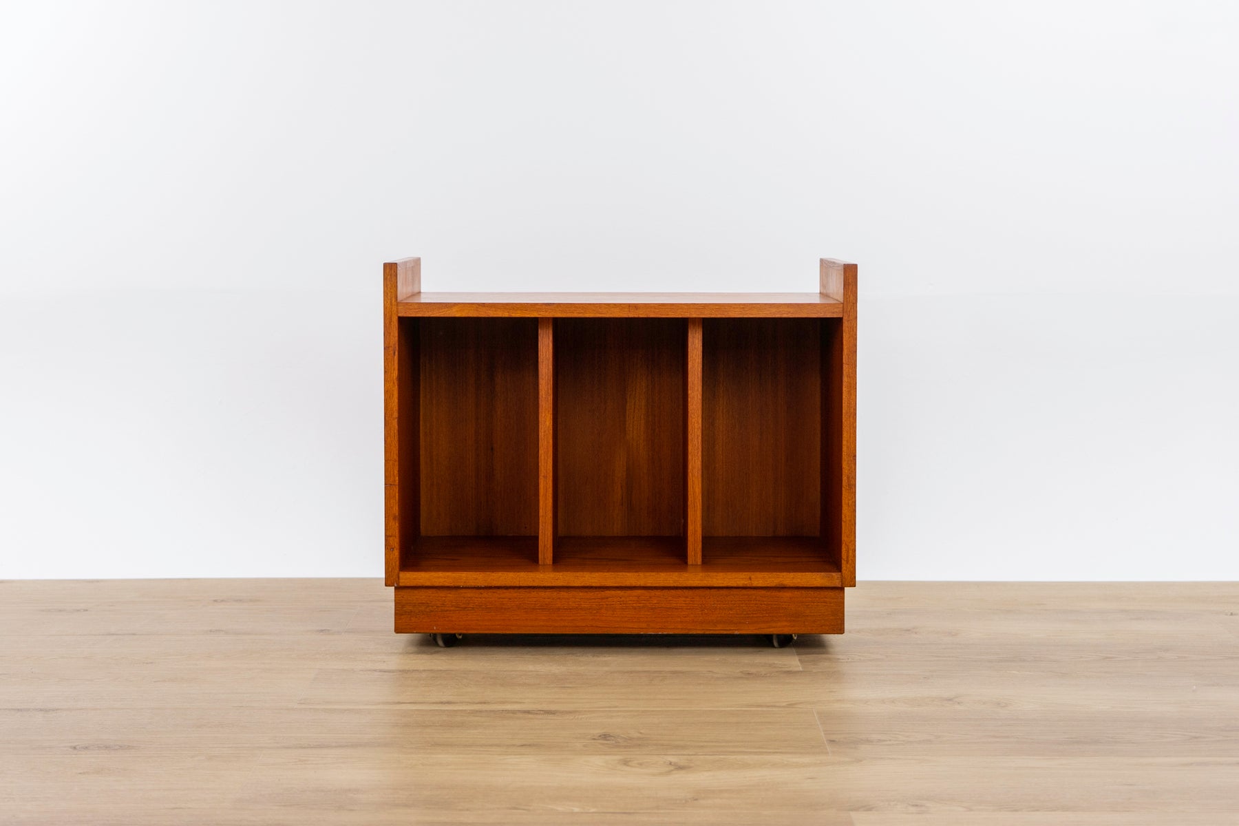 Danish Modern Teak Record Cabinet/Side Table - (D1557)