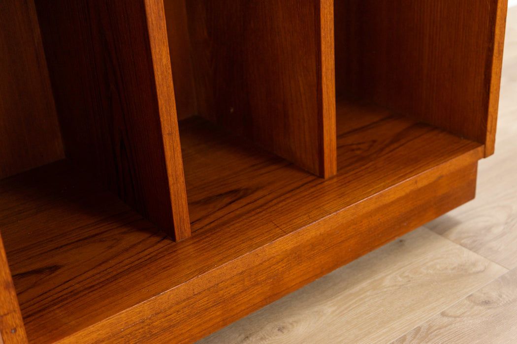 Danish Modern Teak Record Cabinet/Side Table - (D1557)