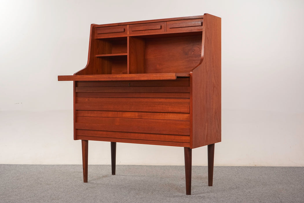 Teak Danish Secretary Desk - (322-118)