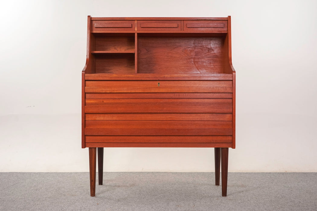 Teak Danish Secretary Desk - (322-118)