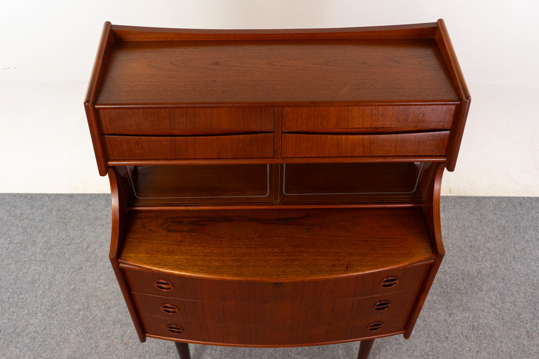 Teak Danish Secretary Desk - (325-064)