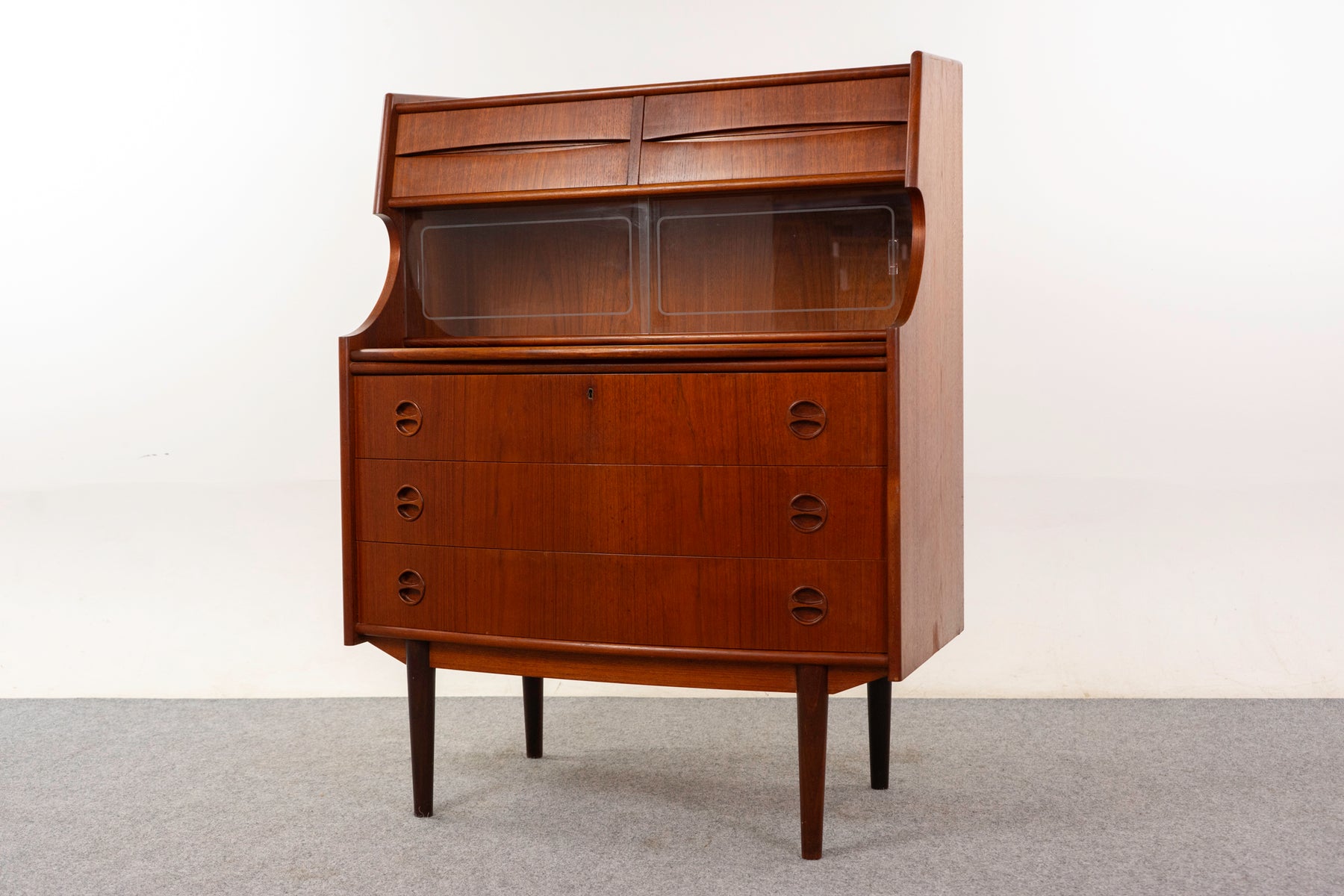 Teak Danish Secretary Desk - (325-064)