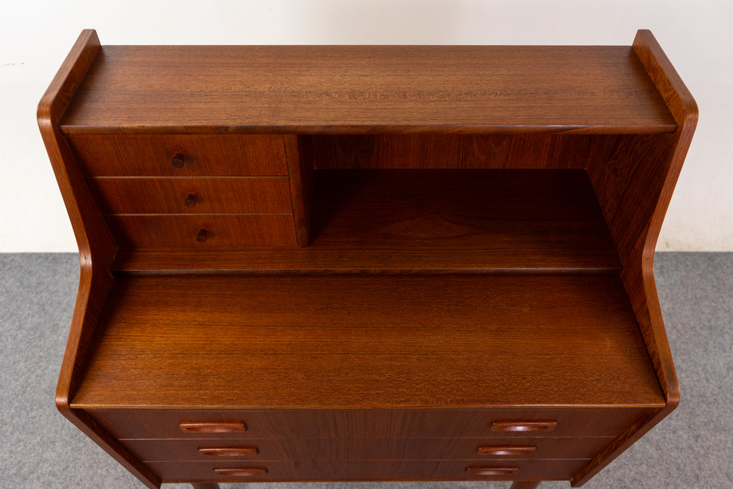 Teak Danish Secretary Desk - (325-073)