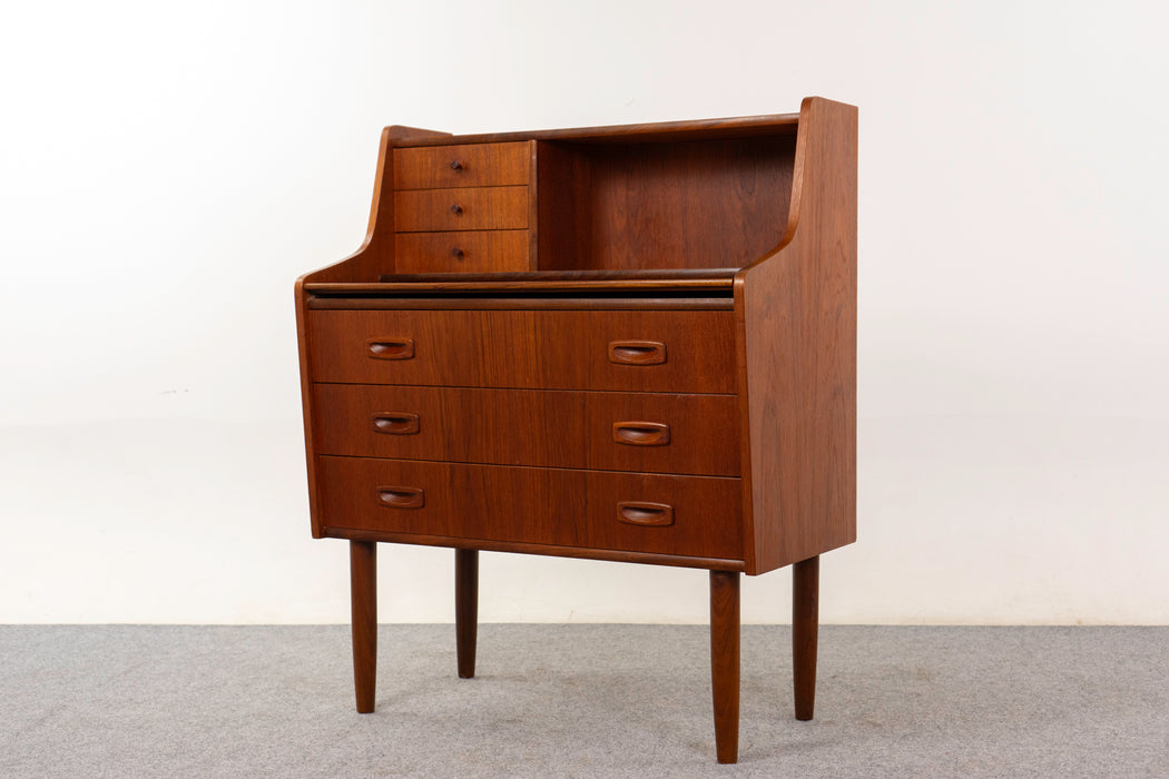 Teak Danish Secretary Desk - (325-073)