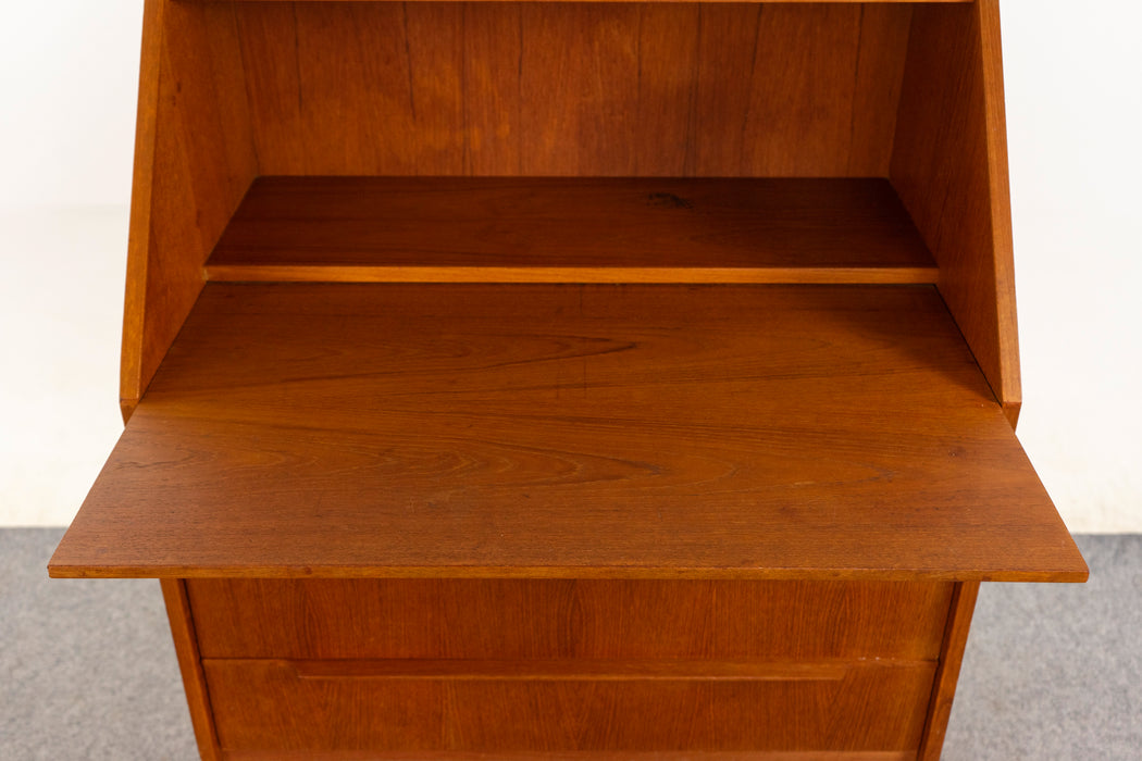 Teak Danish Secretary Desk  - (326-068)